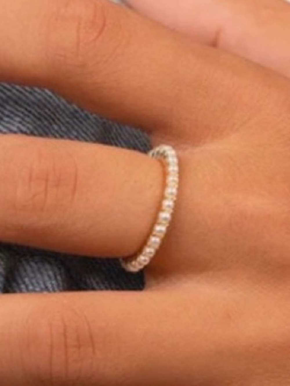 STERLING SILVER GIANNA PEARL ETERNITY RING